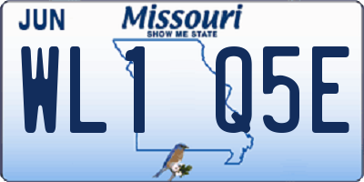 MO license plate WL1Q5E