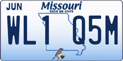 MO license plate WL1Q5M