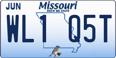MO license plate WL1Q5T