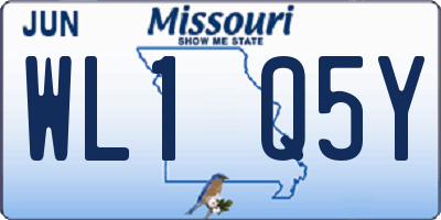 MO license plate WL1Q5Y