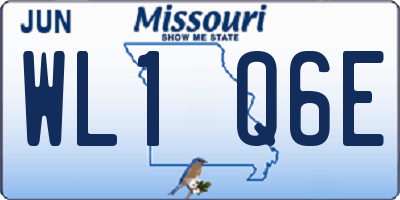 MO license plate WL1Q6E