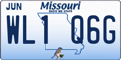 MO license plate WL1Q6G