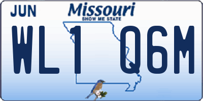 MO license plate WL1Q6M