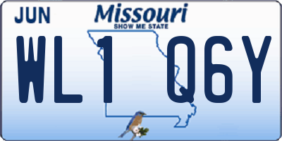 MO license plate WL1Q6Y