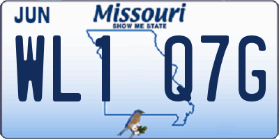 MO license plate WL1Q7G
