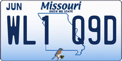 MO license plate WL1Q9D