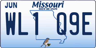 MO license plate WL1Q9E