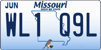 MO license plate WL1Q9L