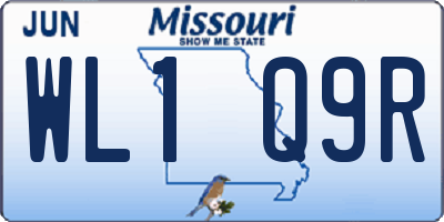 MO license plate WL1Q9R