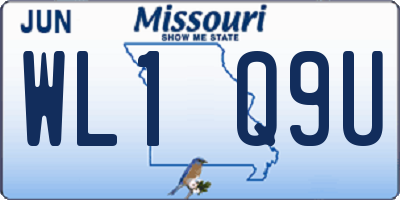 MO license plate WL1Q9U