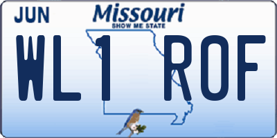 MO license plate WL1R0F