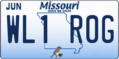 MO license plate WL1R0G