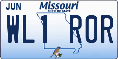 MO license plate WL1R0R