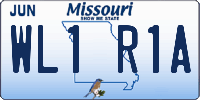 MO license plate WL1R1A
