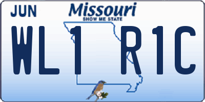 MO license plate WL1R1C