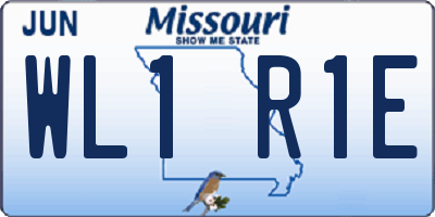 MO license plate WL1R1E