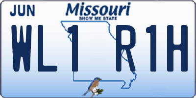 MO license plate WL1R1H