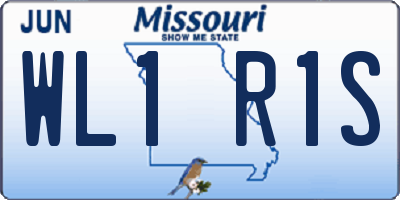 MO license plate WL1R1S
