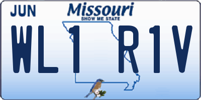 MO license plate WL1R1V