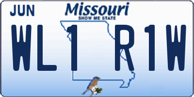 MO license plate WL1R1W