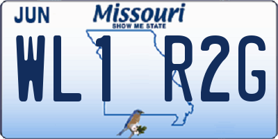 MO license plate WL1R2G