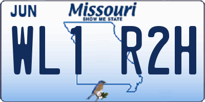 MO license plate WL1R2H