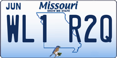 MO license plate WL1R2Q