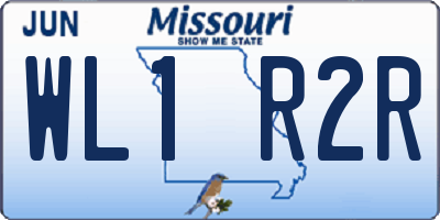 MO license plate WL1R2R