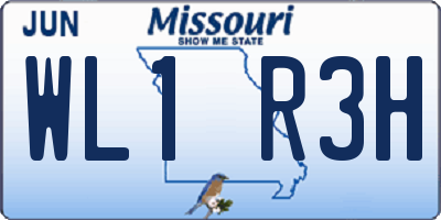 MO license plate WL1R3H