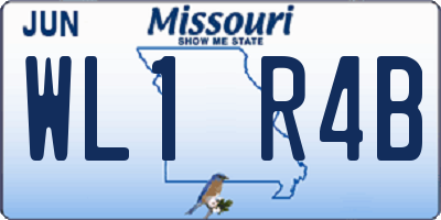 MO license plate WL1R4B