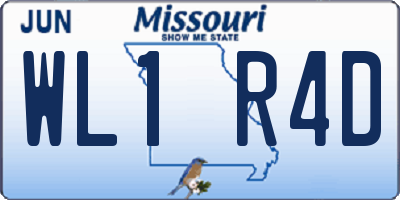 MO license plate WL1R4D