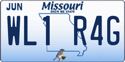 MO license plate WL1R4G