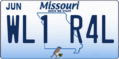 MO license plate WL1R4L