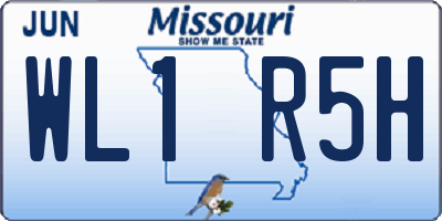 MO license plate WL1R5H