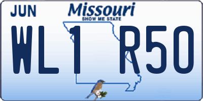 MO license plate WL1R5O