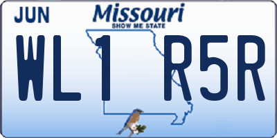 MO license plate WL1R5R