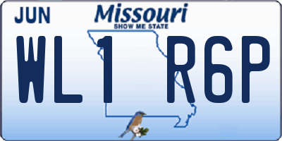 MO license plate WL1R6P