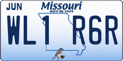 MO license plate WL1R6R