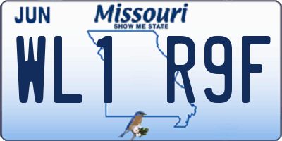 MO license plate WL1R9F