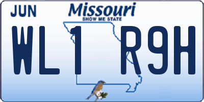 MO license plate WL1R9H