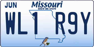 MO license plate WL1R9Y