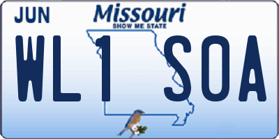 MO license plate WL1S0A