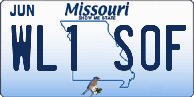 MO license plate WL1S0F