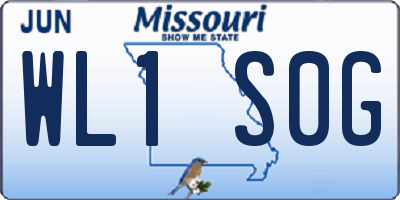 MO license plate WL1S0G