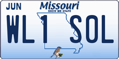 MO license plate WL1S0L