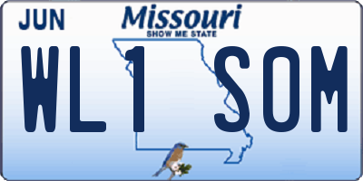 MO license plate WL1S0M