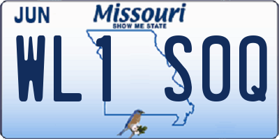 MO license plate WL1S0Q