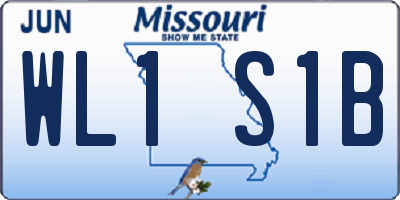 MO license plate WL1S1B