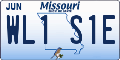 MO license plate WL1S1E