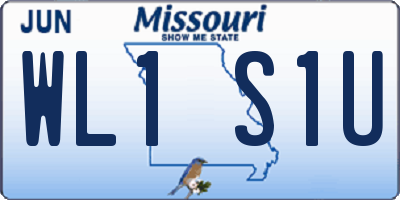 MO license plate WL1S1U